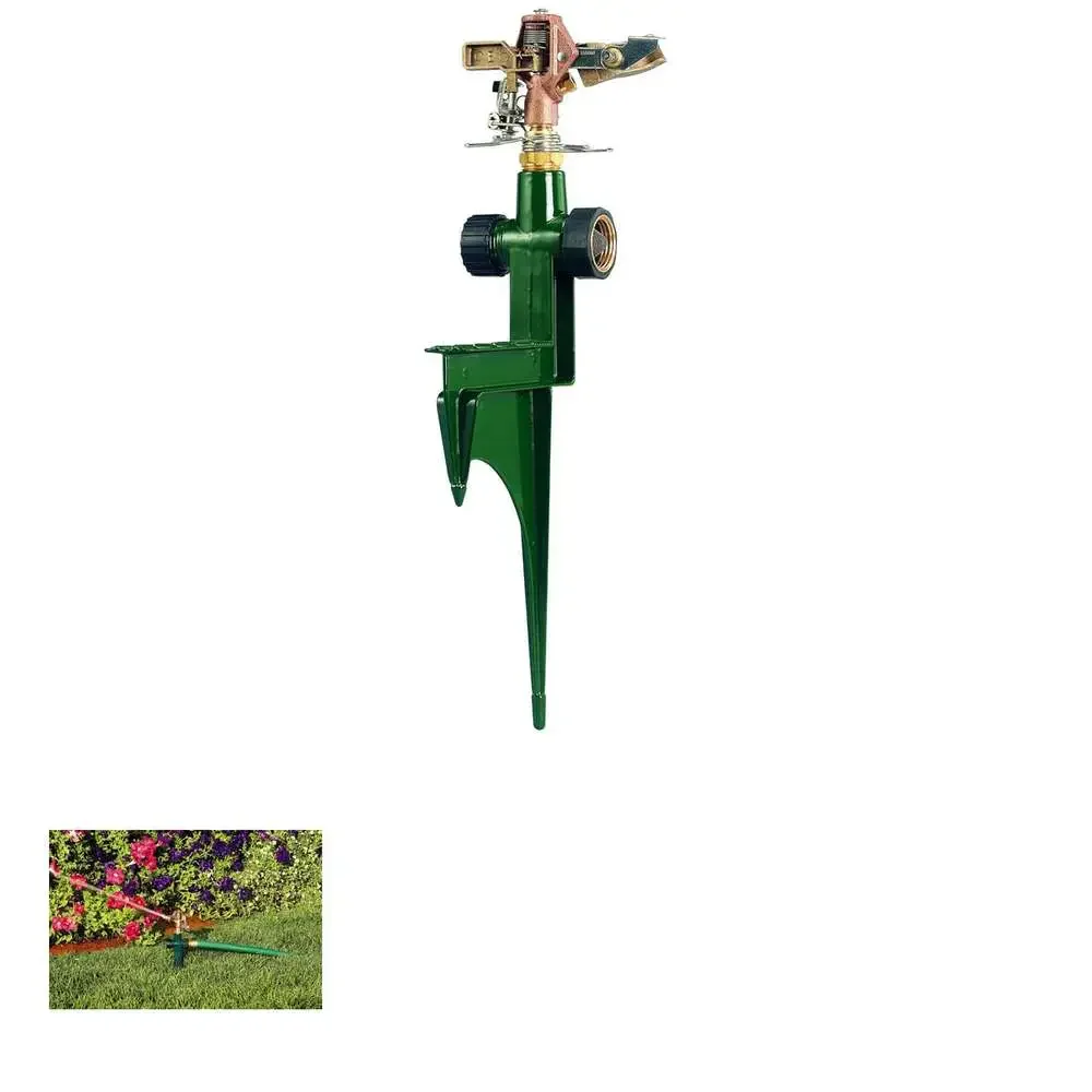 Impact Sprinkler Brass Model 58214N Large Area Coverage 90 Ft Adjustable Steel